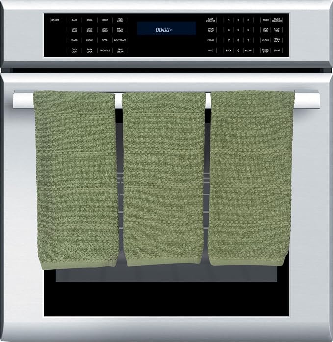 Serafina Home Dark Sage Green Kitchen Hand Dish Towels: Oversized 28" x 18" - Image 6