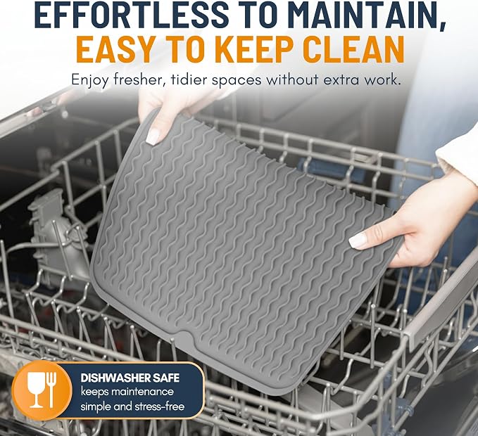 Silicone Dish Drying Mat for Kitchen Counter - Image 5