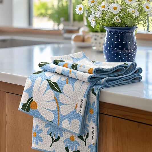 RECYCO Waffle Kitchen Towel Set of 2 by RECYCOHOMECOLLECTION