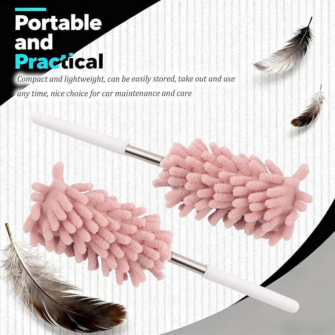 2PCS Car Duster Interior with Bendable Head & Retractable Extension Pole - Image 7
