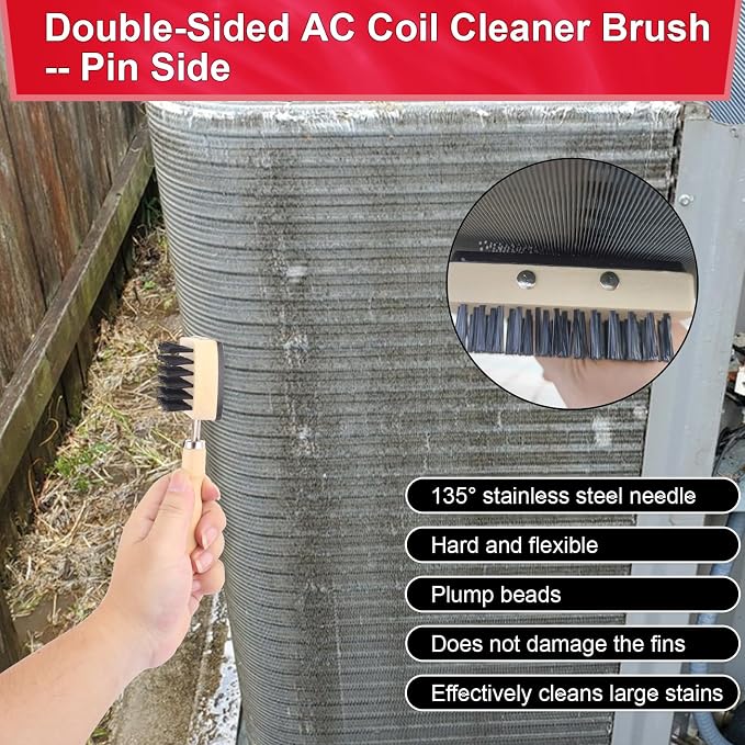 Coil Cleaner Brush for AC, Double Sided Air Conditioner Coil Cleaning Brush for - Image 3