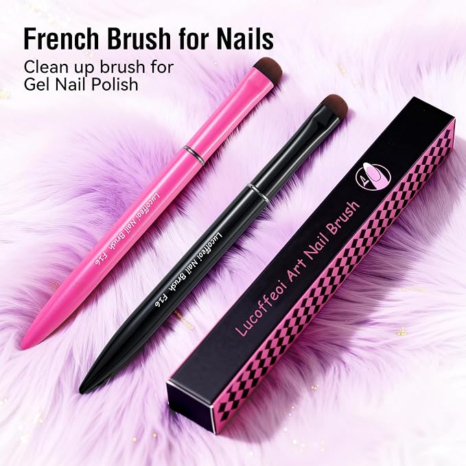 Nail Brush for French Tips & Cleaning Gel Polish- Precision Thin Brush for - Image 8