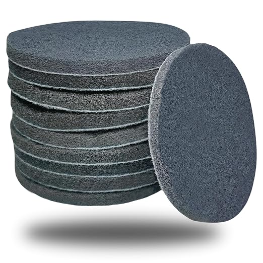 10 Pack 5 Inch 800 Grit Scrubber Scouring Pads Flocking Scuff Pads -5" Hoop and by SACKORANGE