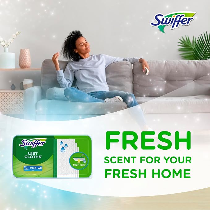 Swiffer Sweep + Mop, Wet Pads Refill, Floor Cleaner - Image 4
