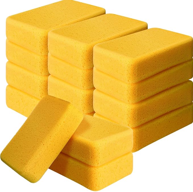 Tioncy 12 Pcs Large Sponges Bulk 7.5 x 5.5 x 1.9 Inch Grouting Car Wash Foam by Tioncy