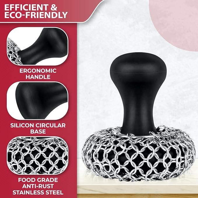 Zylark 316L Chainmail Scrubber Cleaner - Image 2