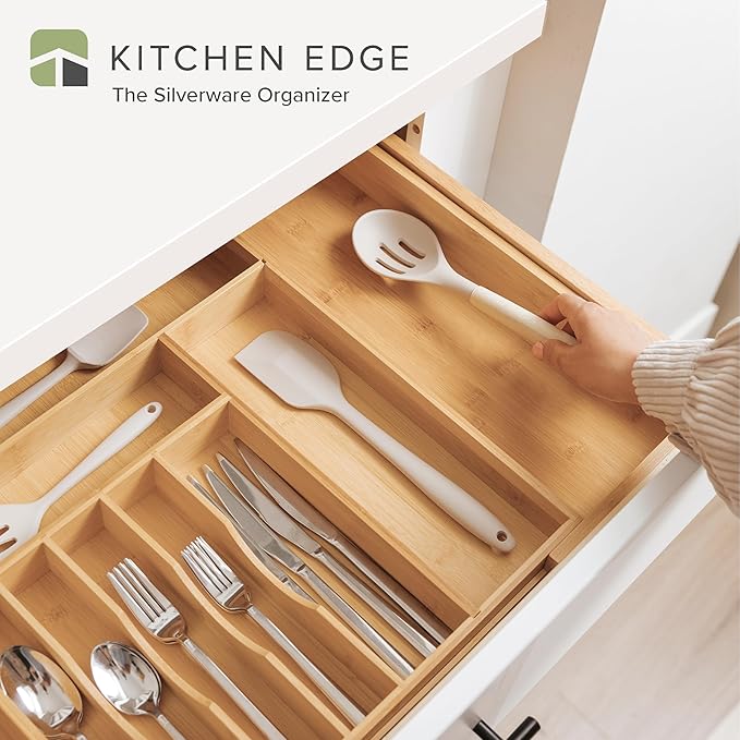 KitchenEdge Premium Silverware, Flatware and Utensil Organizer - Image 2