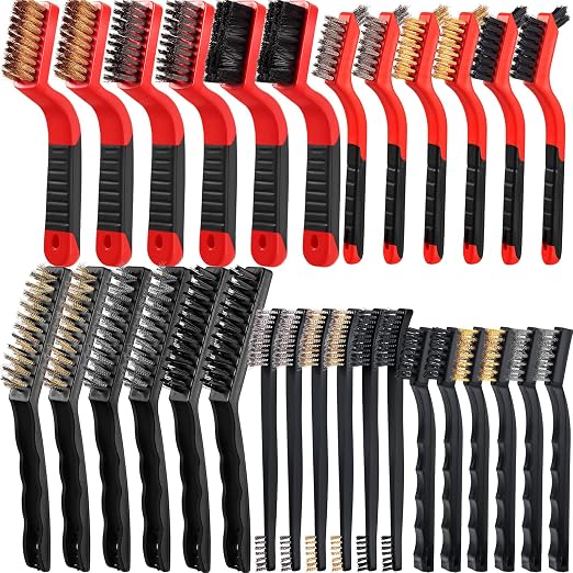 Sumind Wire Cleaning Brush Set Nylon/ Stainless Steel/ Brass Metal Brush by Sumind