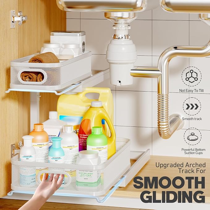 2-Pack Under Sink Storage Organizer - Image 3
