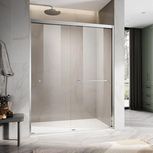 60" W x 72" H Double Sliding Frame Shower Door by UNIKOOSHOWERDOOR