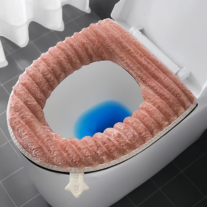 Toilet Seat Warmer Cover, Bathroom Soft Thicker Warmer by werdecade