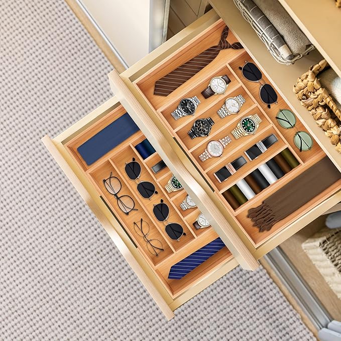 Large Premium Bamboo Silverware Organizer - Image 9