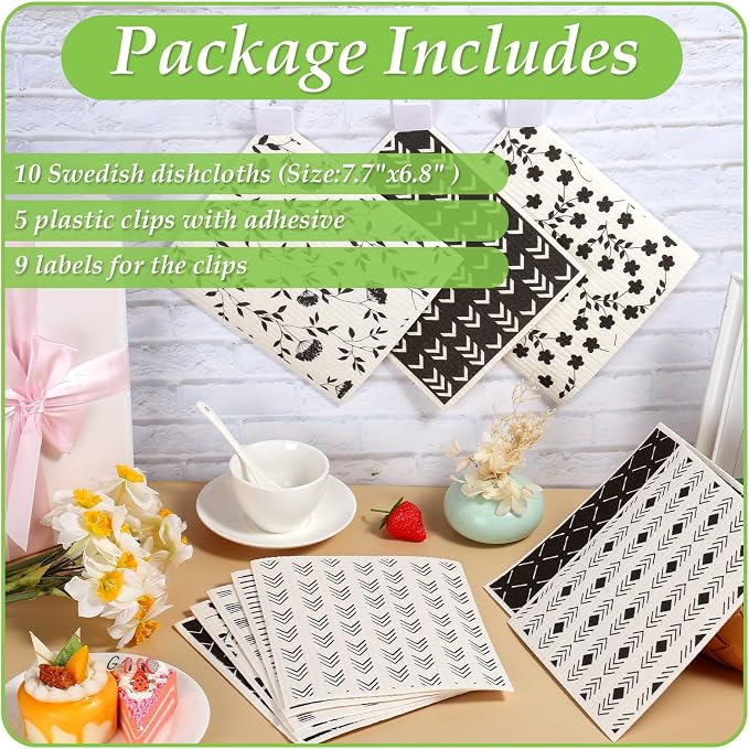 Lucomb 10 Pack Swedish Dishcloths - Image 2