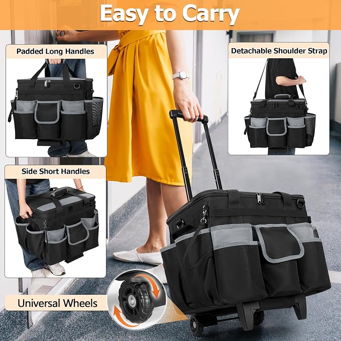 Large Rolling Cleaning Caddy - Image 4