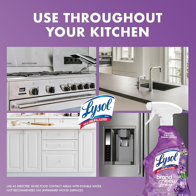 Lysol All Purpose Cleaner Spray, Kitchen & Bathroom Cleaner, Lavender & Cotton - Image 5