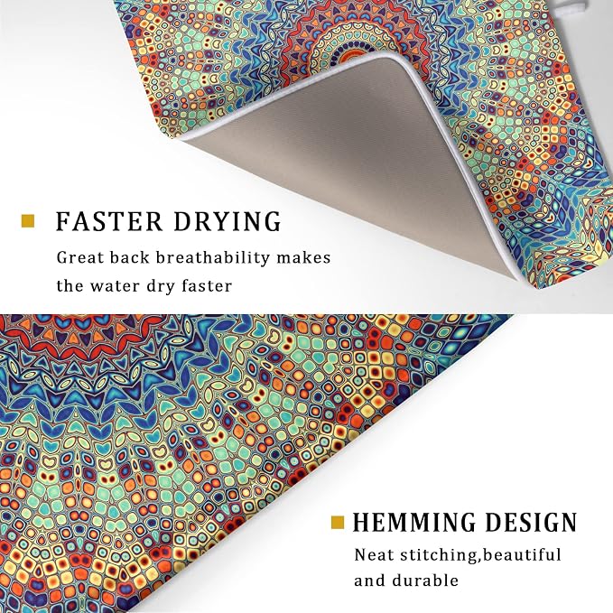 Bohemian Mandala Dish Drying Mat - Image 3