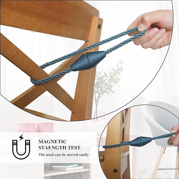 6 Pack Magnetic Curtain Tiebacks Rope Modern Handmade Curtain Tie Backs - Image 4
