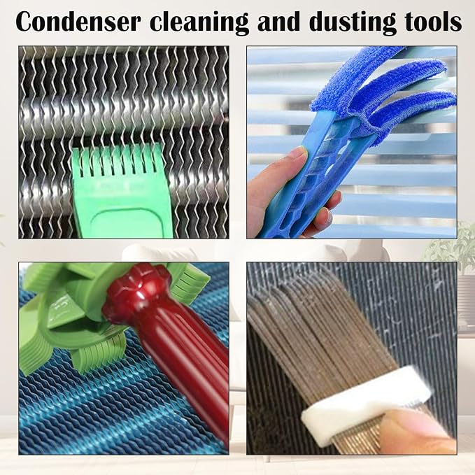 6 Pcs Radiator Comb Tool Set, Air Conditioner Repair Cleaner Kit - Image 4