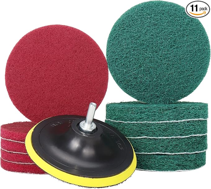 5 Inch Drill Brush Power Scouring Pads by Baisiky