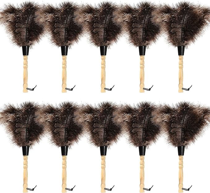 Ostrich Feather Duster 14 inch Fluffy Natural Genuine Ostrich Feathers by iHUFeather