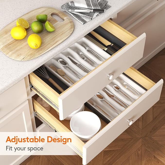 Lifewit Silverware Drawer Organizer, Expandable Utensil Tray - Image 7