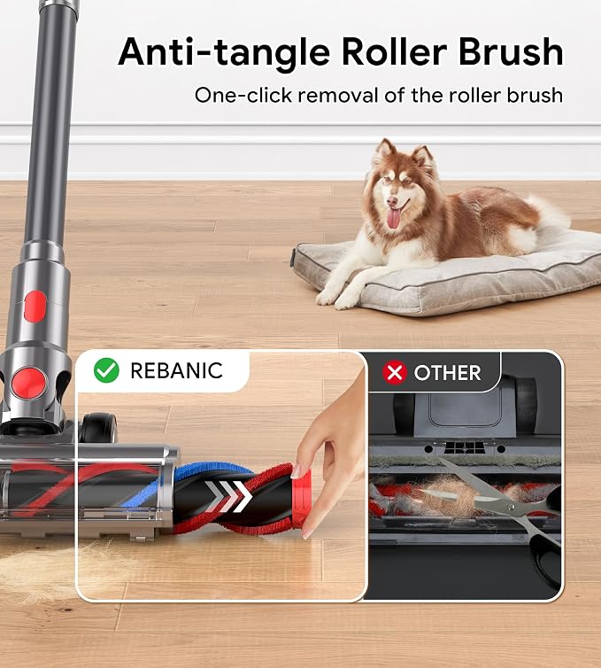 Cordless Vacuum Cleaners for Home, 8-in-1/65Min/600W/48Kpa Powerful Suction - Image 6