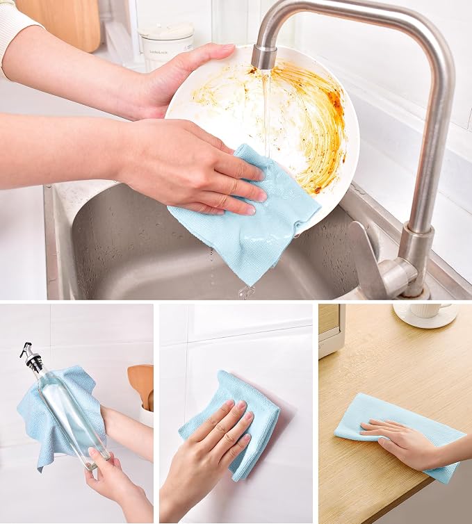 KitchLife Microfiber Cleaning Cloth Roll, 100 Pack - Image 4