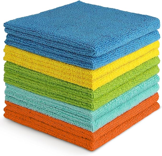 AIDEA Microfiber Cleaning Cloth, Soft Absorbent Rags, Microfiber Towels by AIDEAHOME