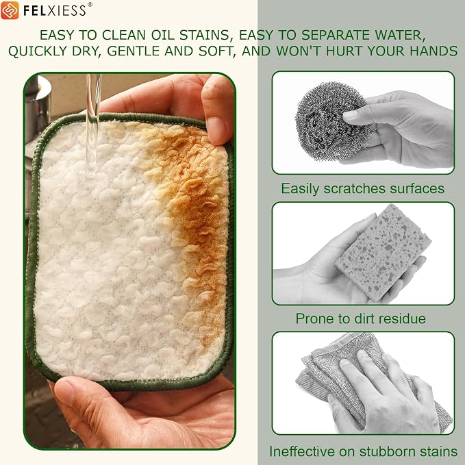 2026 New Double Side Non Scratch Wire Dishcloths, Reusable Metal Dish Cloth - Image 2