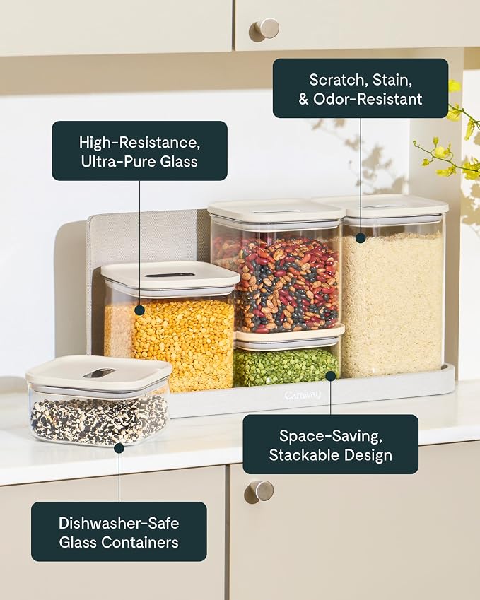 Caraway 14-Piece Glass Airtight Food Storage Containers - Image 3