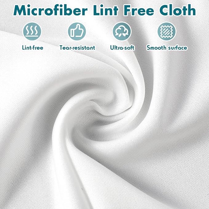 100 Pcs Cleanroom Cloth Wipes Microfiber Lint Free Cloth Disposable Clean - Image 2