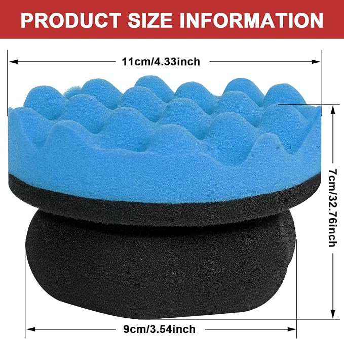 2 Pack Large Tire Shine Applicator Pad, Tire Hex Grip Applicator, Tire Shine - Image 2