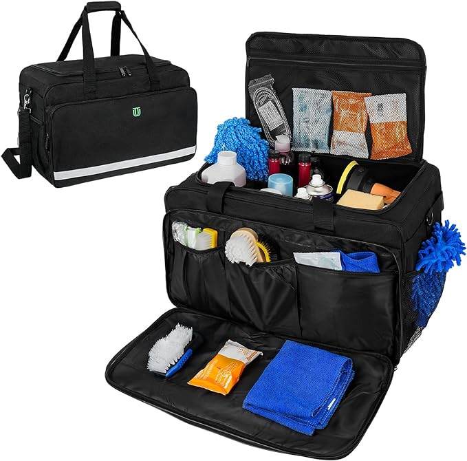 Large Car Detailing Bag, Cleaning Caddy by Jaffzora