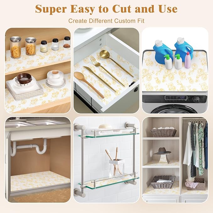 Shelf Cabinet Liner for Kitchen- Non Adhesive Drawer Liner Refrigerator Liner - Image 5