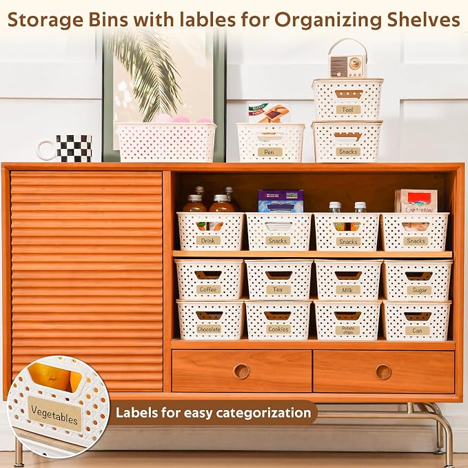 8 Pack Plastic Storage Bins - Image 5