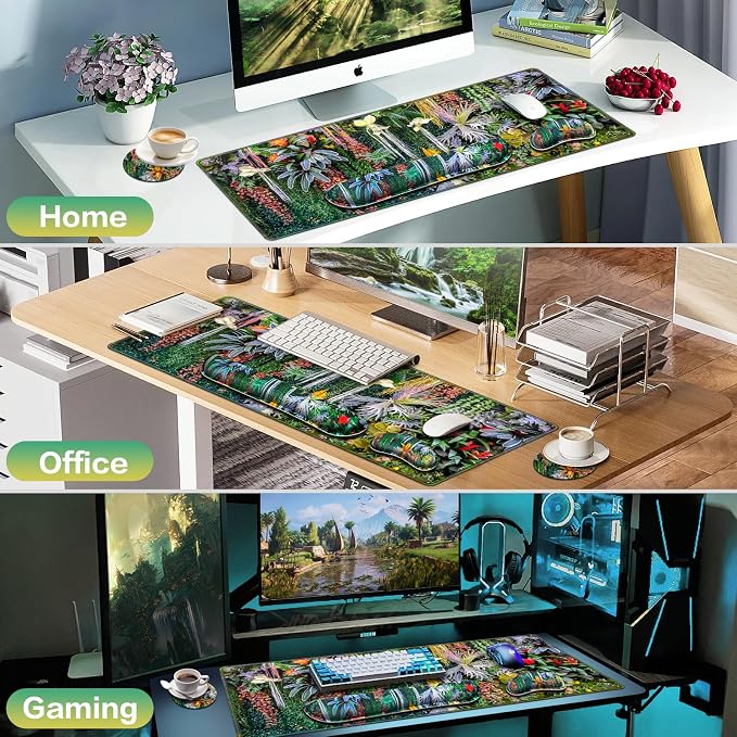 Desk Mat Floral, Large Gaming Mouse Pad - Image 7