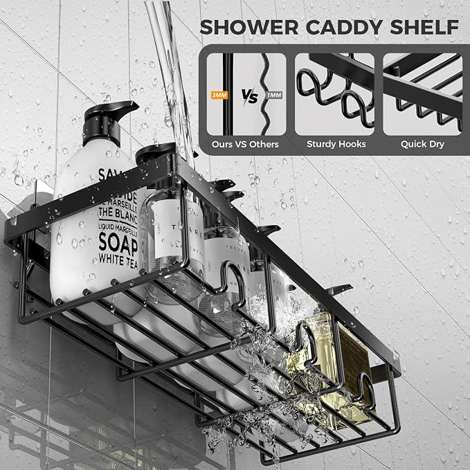 4-Pack Adhesive Shower Caddy - Image 4