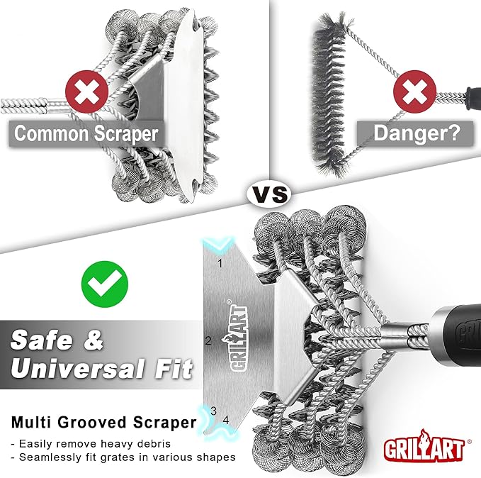 Grill Brush and Scraper Bristle Free – Safe BBQ Brush - Image 5