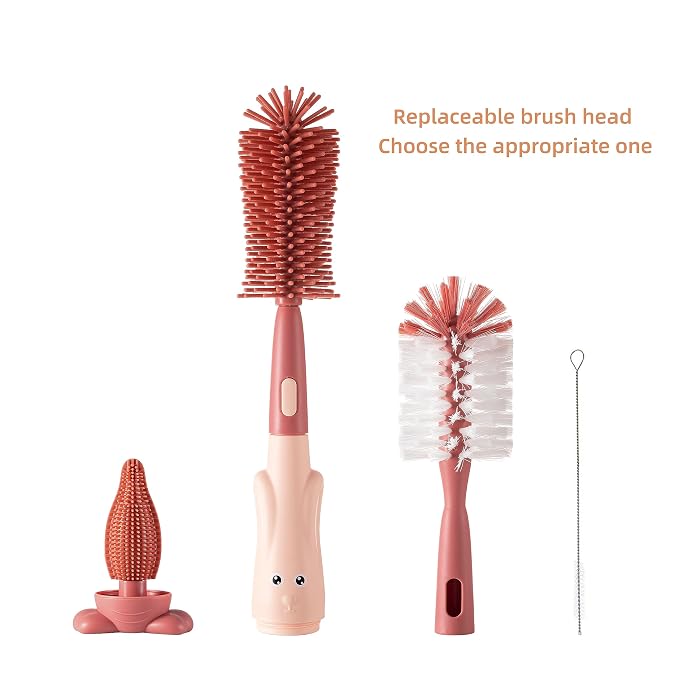 Chemimoso Cup Cleaning Brush, Silicone Baby Bottle Brush - Image 2