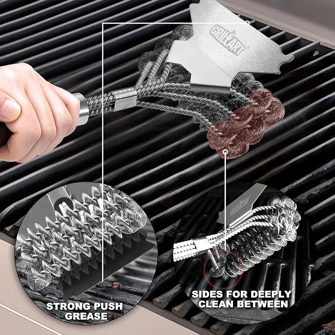 Grill Brush and Scraper Bristle Free – Safe BBQ Brush - Image 2