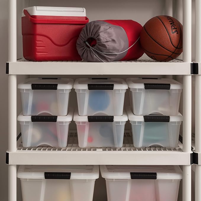 IRIS USA 13 Qt Stackable Plastic Storage Bins - Image 6