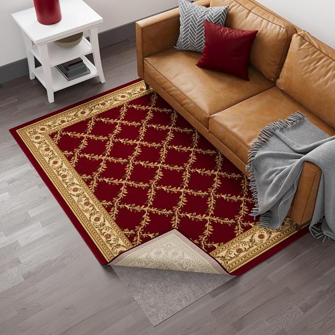 Ottomanson 3' x 9' Non-Slip Rug Pad Gripper 1/4 Inch Thick Dual Surface Felt + - Image 9