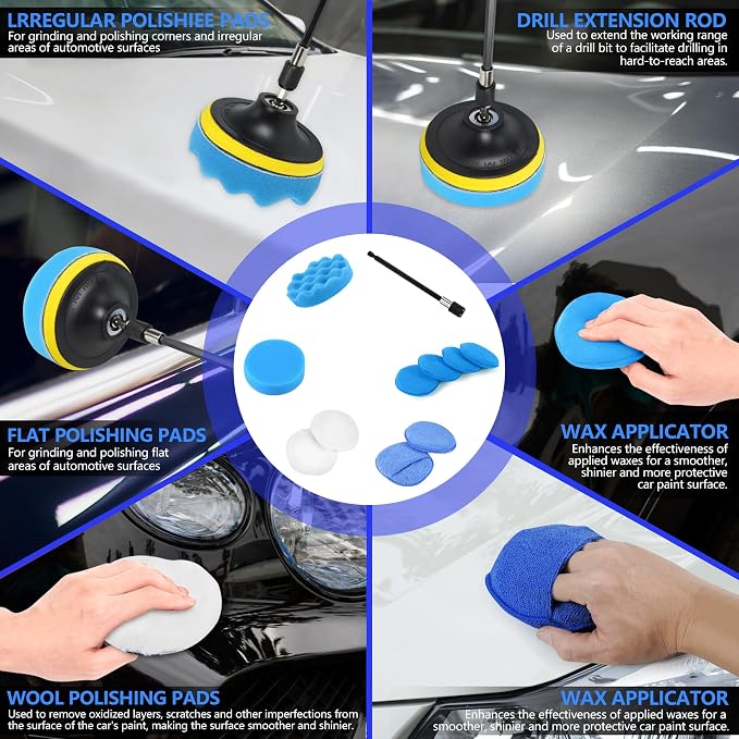 32Pcs Car Detailing Kit, Drill Brush Attachments - Image 6