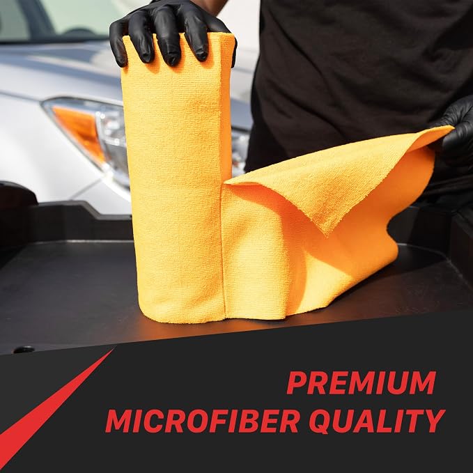 Maxshine Universal Orange Microfiber Tear-Away Towel Roll | 30 Reusable 12”x12” - Image 4