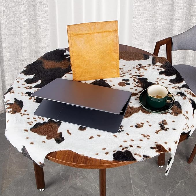 MACEVIA Cowhide Rug Cute Cow Print Rugs Western Decor - Image 2