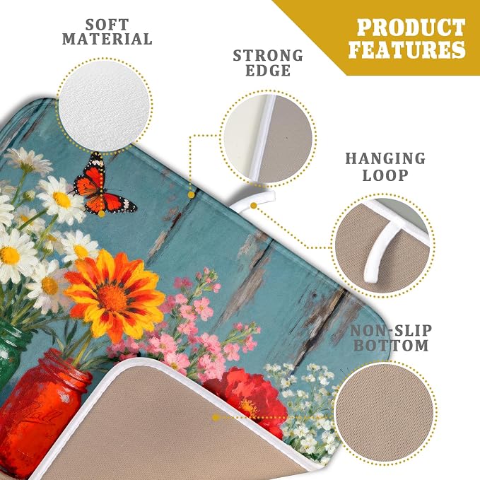 Spring Summer Floral Dish Drying Mat - Image 4