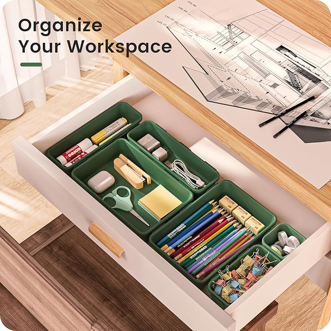 A-LuGei 【28PCS】 Drawer Organizer, Bathroom Organizers and Storage, Makeup - Image 5