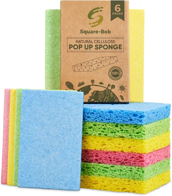Compressed Non-Scratch Kitchen Sponges by Square-bob