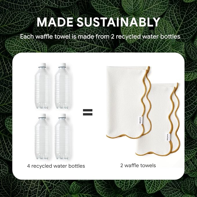 RECYCO Waffle Kitchen Towel Set of 2 - Image 5