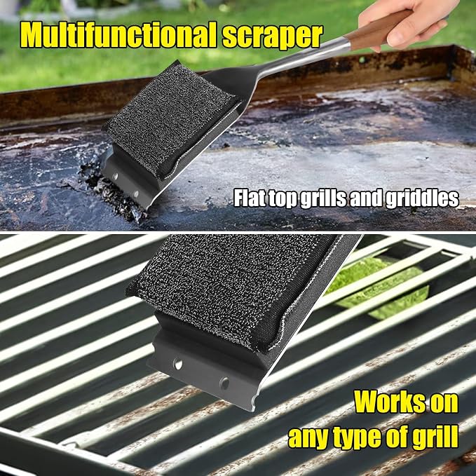 BBQ Replaceable Scraper Cleaning Head, Durable - Image 4